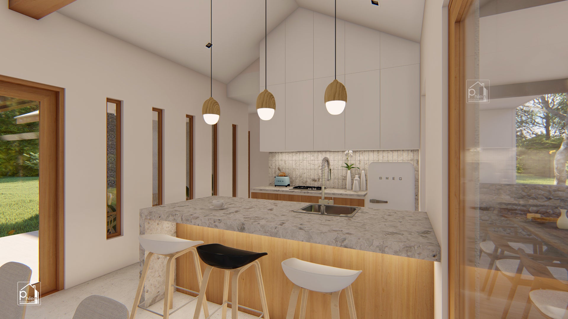 Magda Layout Kit | 78sqm L-Shape 3 Bedroom Small House Plan & Elevations (DIGITAL DOWNLOAD)