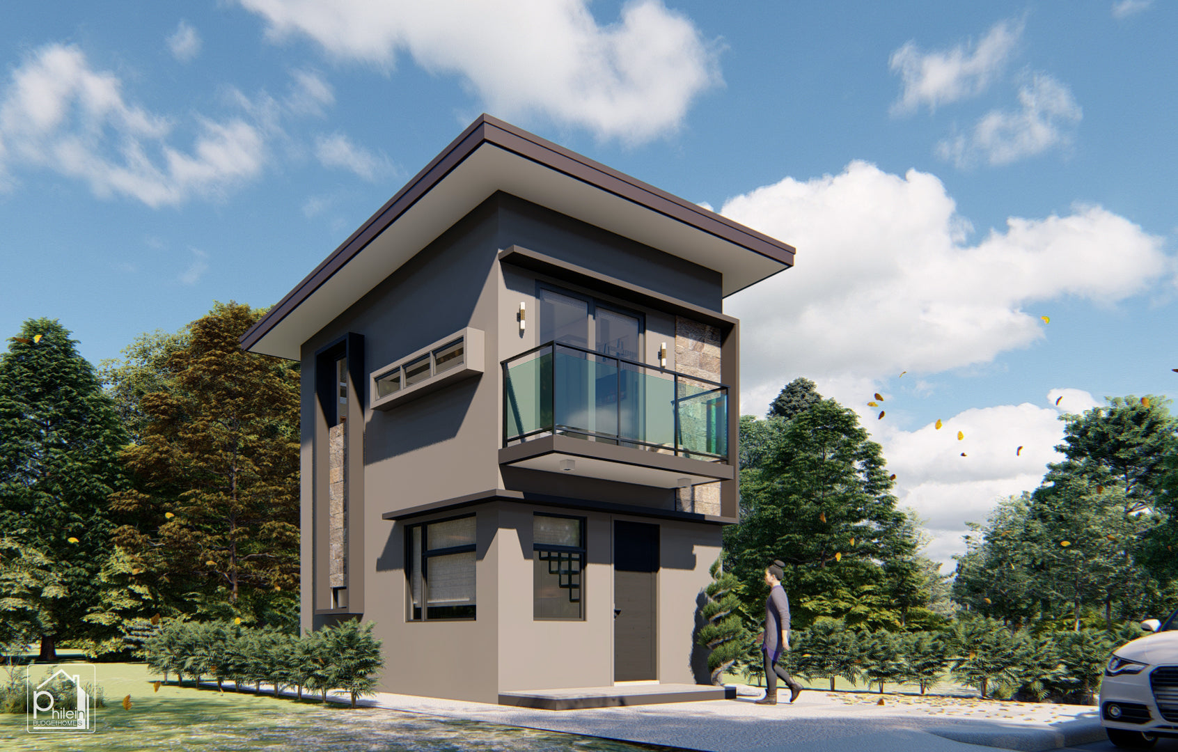 Calix Basic Kit | 4 X 5m Two Bedroom Small House Design Floor Plan (DIGITAL DOWNLOAD)