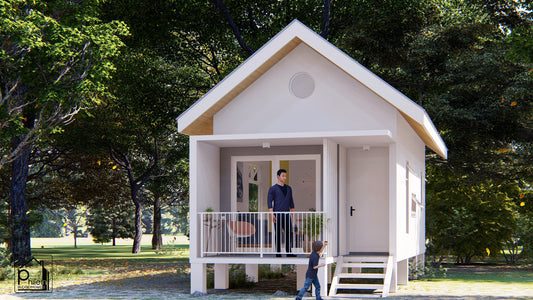 Jasmine Basic Kit | 44sqm Modern Small House with Loft, Floor Plan (Digital Download)