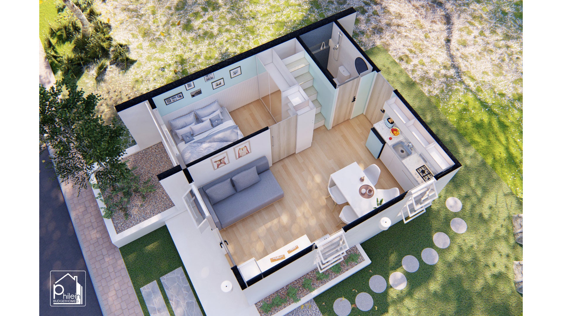 Azalea Basic Kit | 5 x 5m Small House Design with Loft Floor Plan  (DIGITAL DOWNLOAD)
