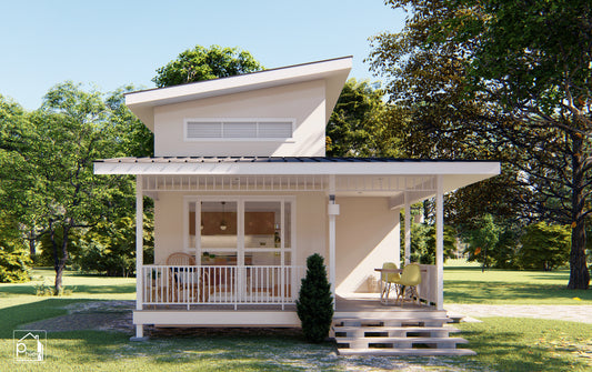 Jade Basic Kit | 38 sqm One Bedroom and a Loft Small House Floor Plan (Digital Download)