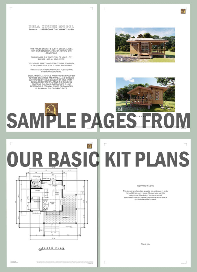 Lily 3.0 Basic Kit | 60sqm 2 Bedroom Small House with Attic Floor Plan (Digital Download)