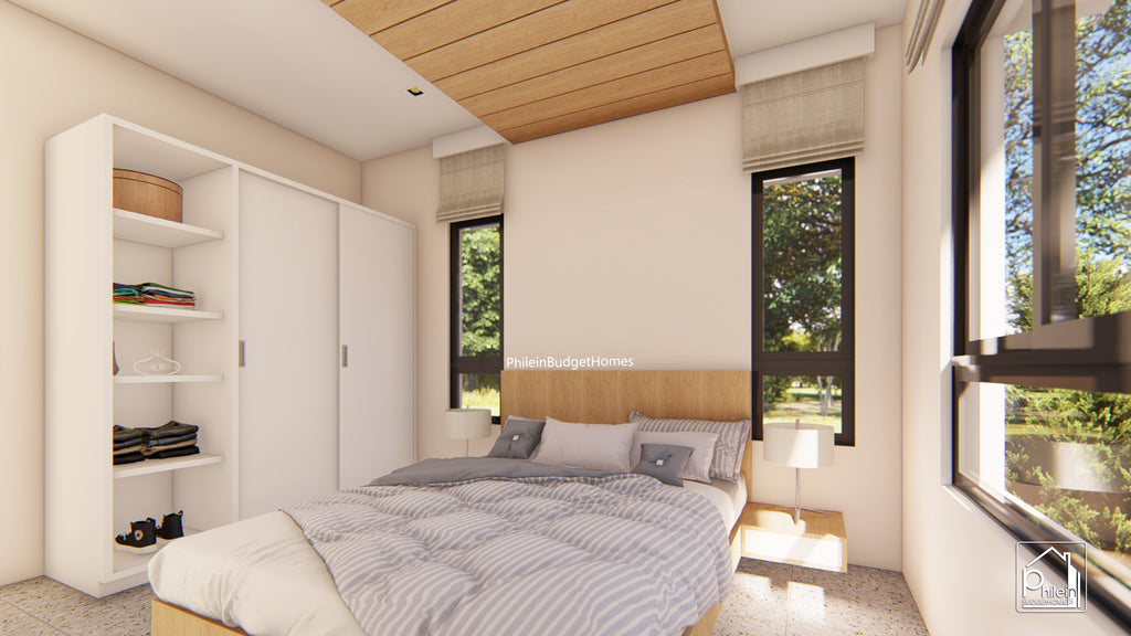 Lotus Basic Kit | 64sqm Two Bedroom Small House with Roof Deck Floor Plan (Digital Download)