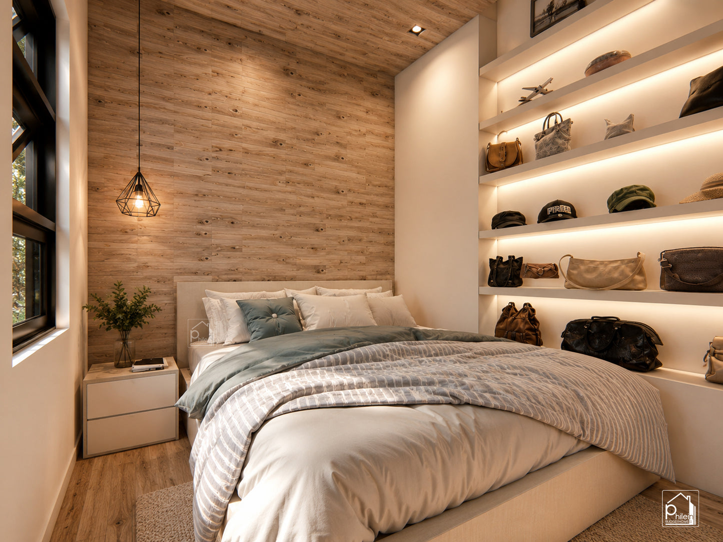 Antlia Basic Kit | 55 sqm 2 Bedroom Small House Design with Balcony Floor Plan (Digital Download)
