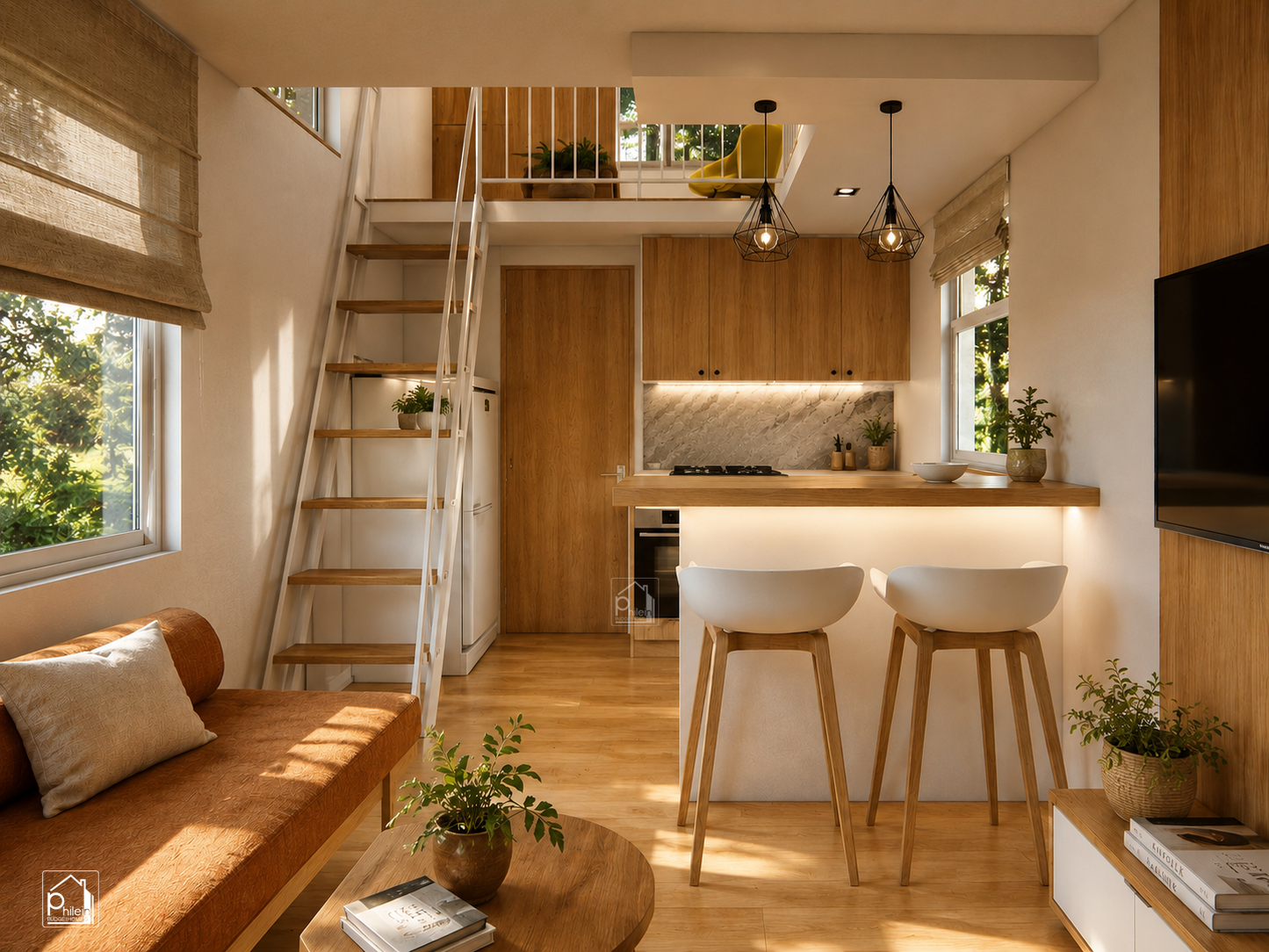 Clover Fullplan Kit | 30 sqm One Bedroom Small House Design Plans (DIGITAL DOWNLOAD)