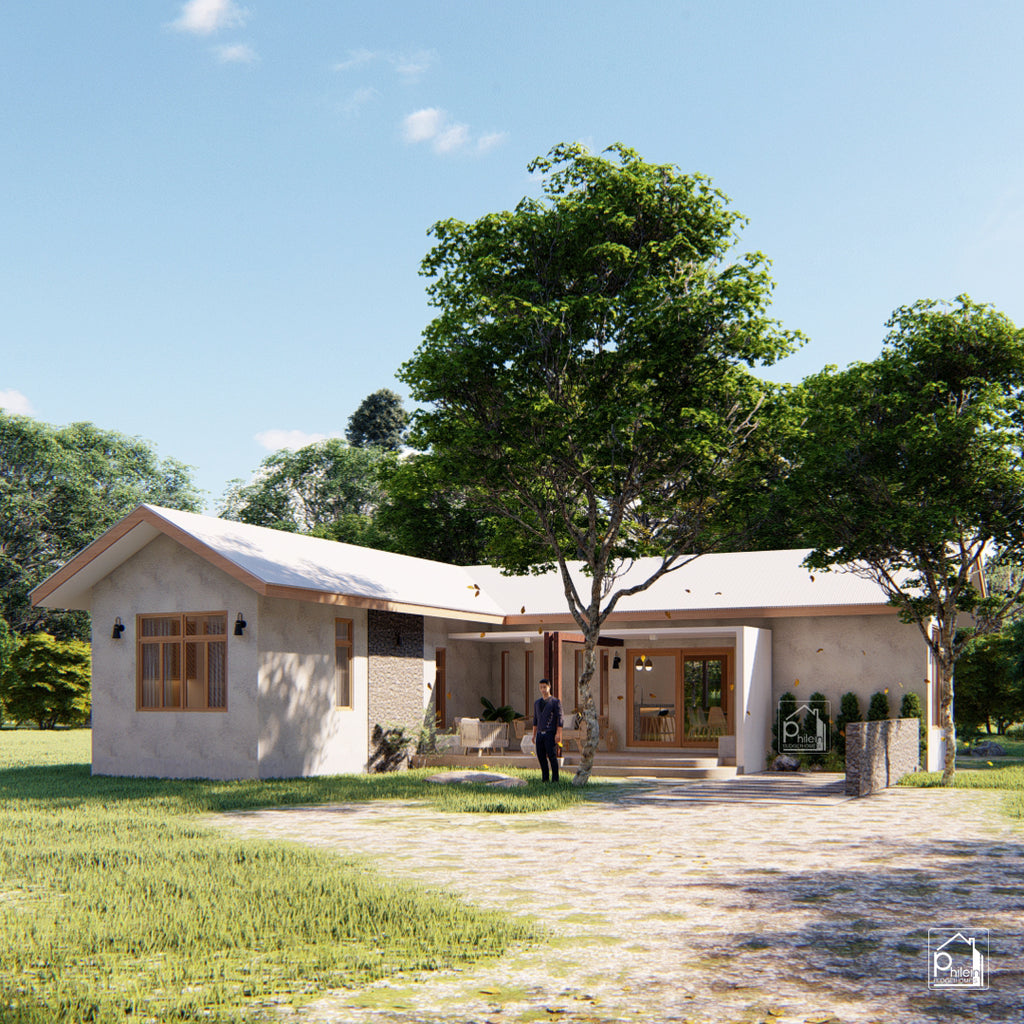 Magda Layout Kit | 78sqm L-Shape 3 Bedroom Small House Plan & Elevations (DIGITAL DOWNLOAD)