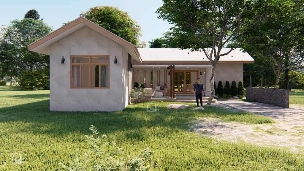 Magda Layout Kit | 78sqm L-Shape 3 Bedroom Small House Plan & Elevations (DIGITAL DOWNLOAD)