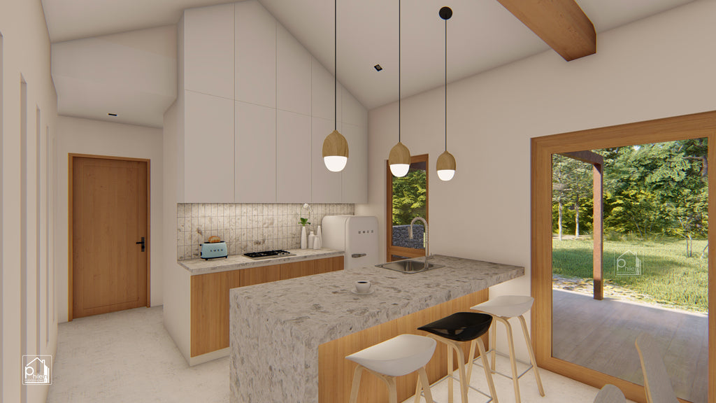 Magda Layout Kit | 78sqm L-Shape 3 Bedroom Small House Plan & Elevations (DIGITAL DOWNLOAD)