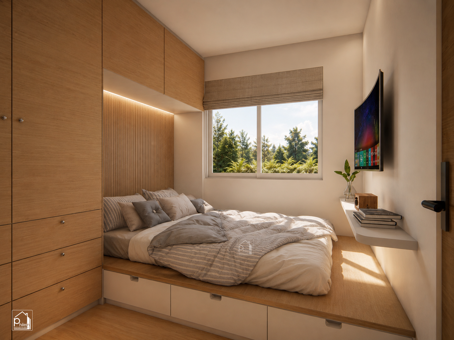 Florian Basic Kit | 50sqm Two Bedroom House with Loft Floor Plan (DIGITAL DOWNLOAD)