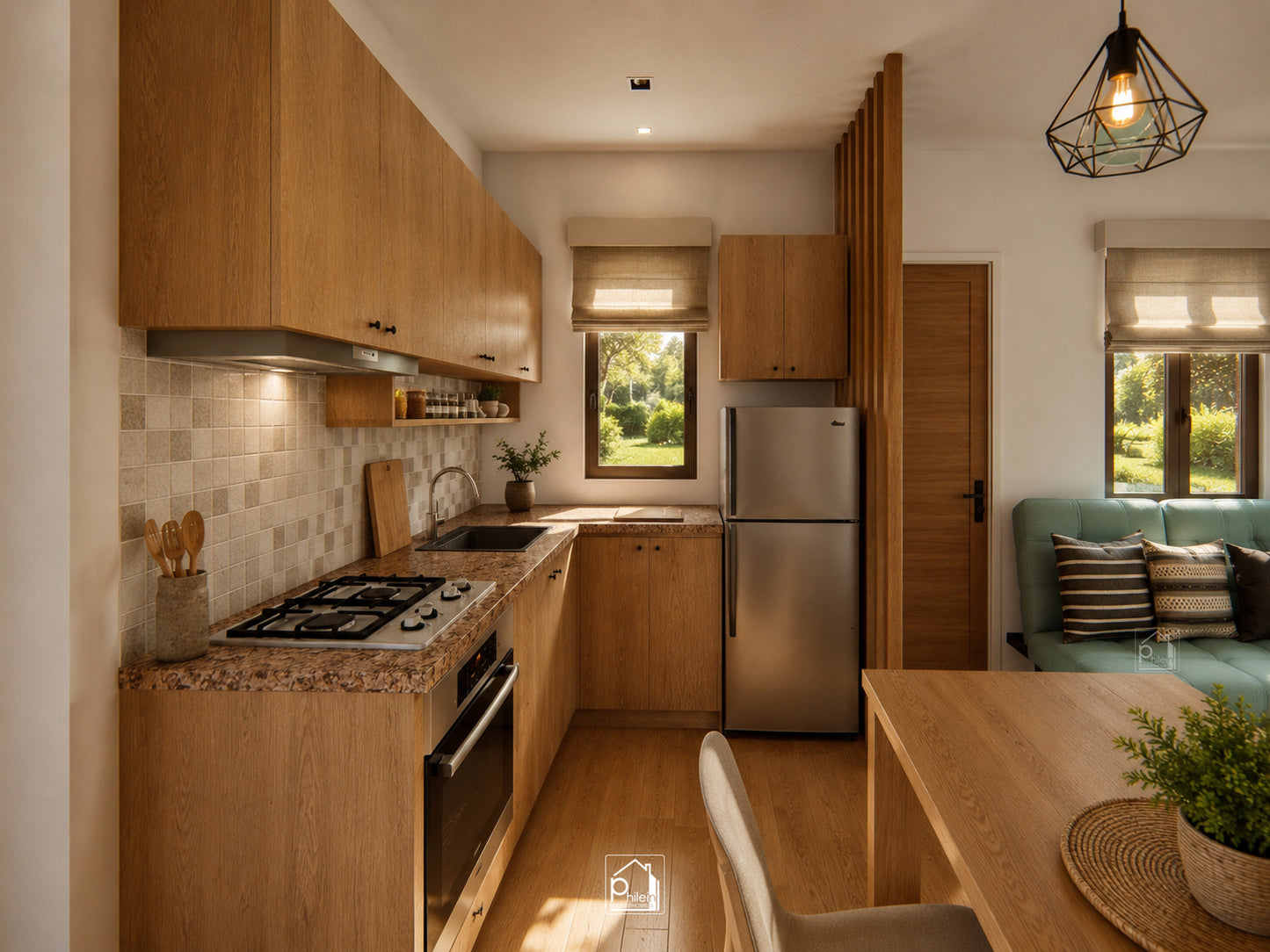 Freesia Basic Kit | 30sqm One Bedroom Small House Design with Modern Interior Floor Plan (DIGITAL DOWNLOAD)
