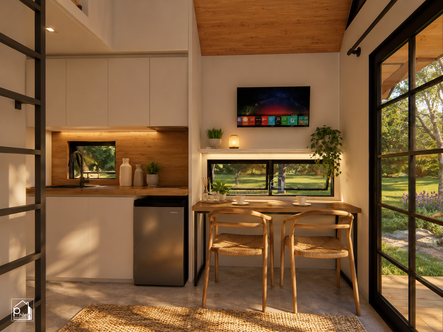 Jun Basic Kit | 30sqm One Bedroom Tiny House and a Loft Floor Plan (Instant Download)