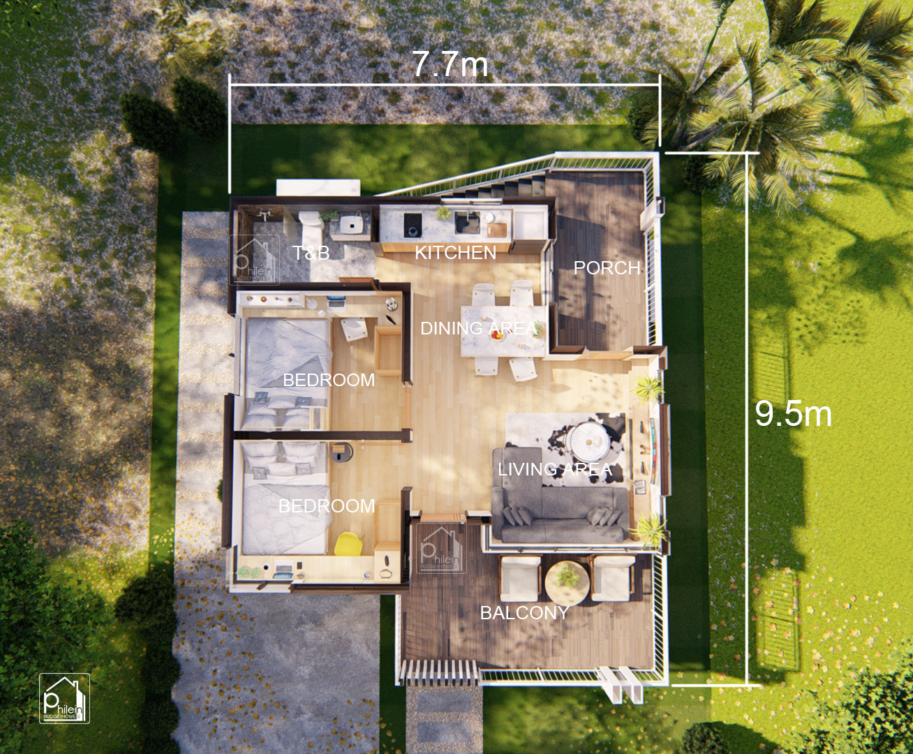 Musca 2.0 Basic Kit | 90sqm 2 Storey House Multi Family Dwelling Floor Plan (Digital Download)