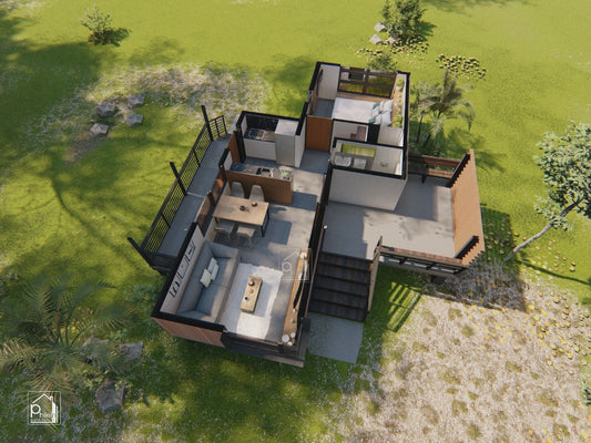 Caelum 2.0 Basic Kit | 3 Bedroom Elevated Modern Farmhouse Design Floor Plan (Digital Download)
