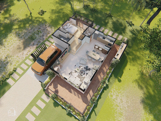 Lynx 3.0 Basic Kit | 120sqm Three Bedroom Small House with Attic Floor Plan (Digital Download)