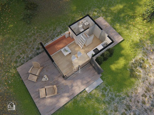 Rue Basic Kit | 25sqm Modern Tiny House Design Floor Plan (Instant Download)