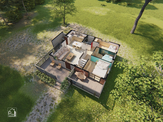 Lynx Layout Kit | 82sqm 3 Bedroom Modern Bahay Kubo with Attic Floor Plan & Elevations (Digital Download)