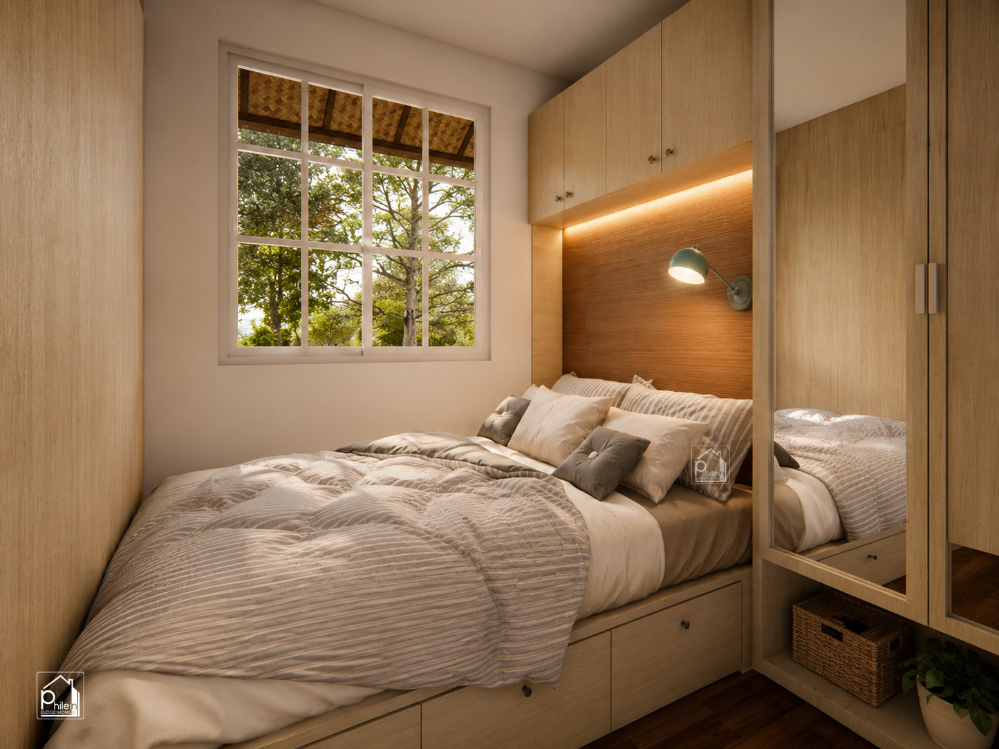 Pyxis Basic Kit | 30sqm Two Bedroom Modern Bahay Kubo Floor Plan (Digital Download)