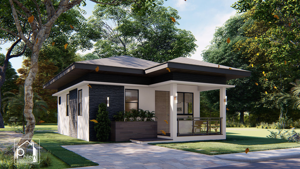 Poppy Layout Kit | 48sqm 2 Bedroom Modern Small House Floor Plan & Elevations (Digital Download)