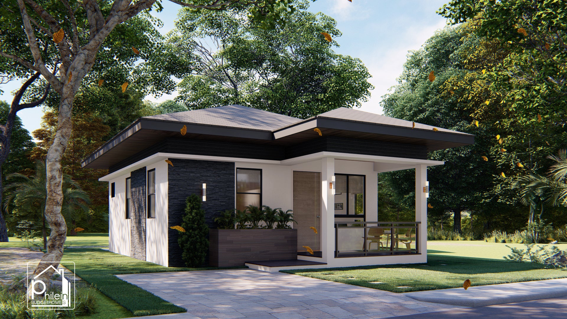 Poppy Layout Kit | 48sqm 2 Bedroom Modern Small House Floor Plan & Elevations (Digital Download)