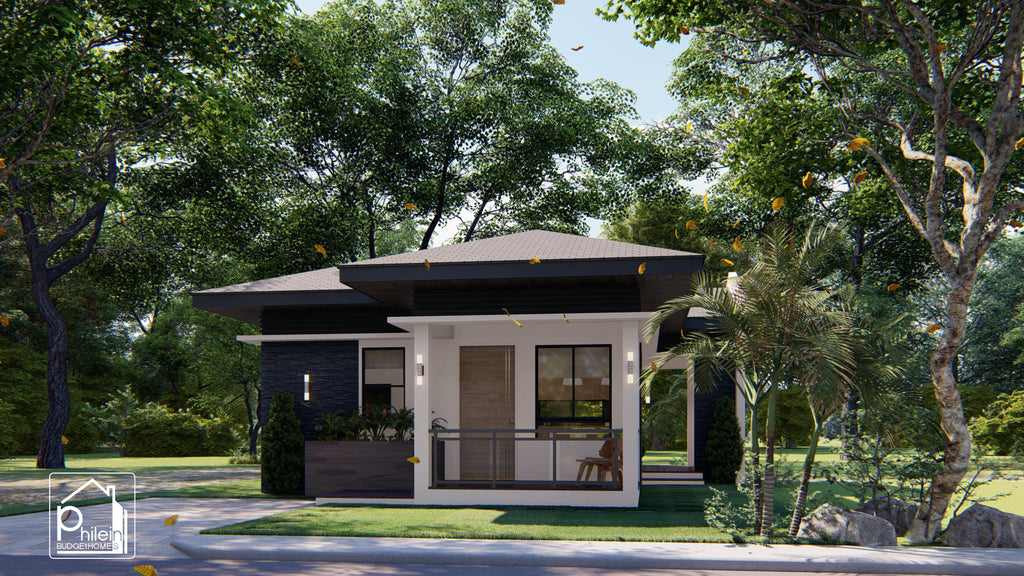 Poppy Layout Kit | 48sqm 2 Bedroom Modern Small House Floor Plan & Elevations (Digital Download)