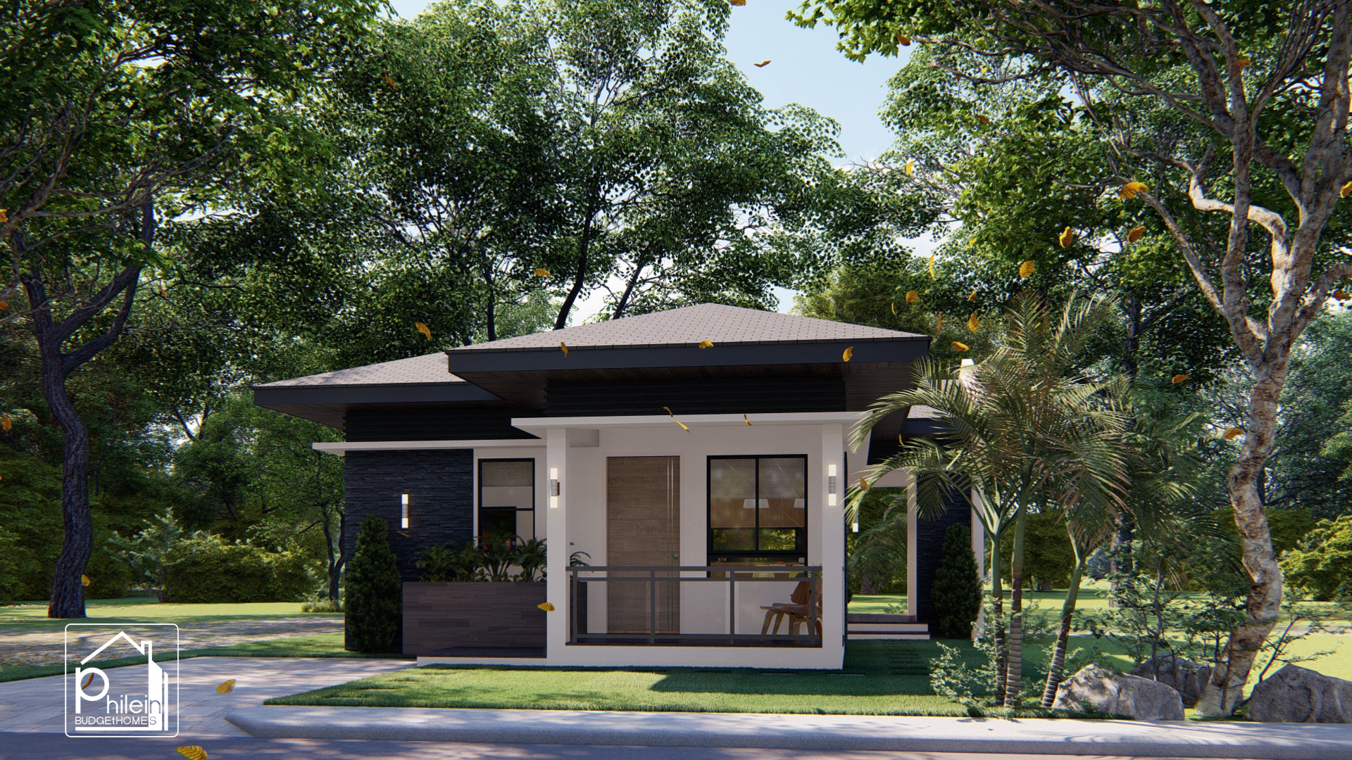 Poppy Layout Kit | 48sqm 2 Bedroom Modern Small House Floor Plan & Elevations (Digital Download)