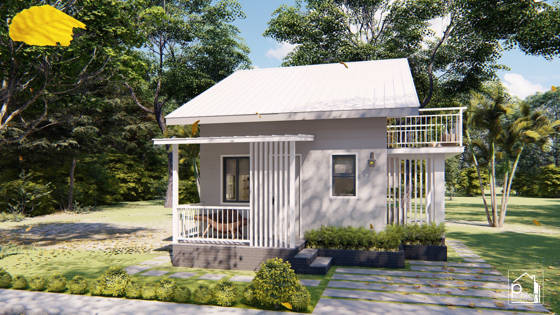 Freesia 3.0 Basic Kit | 53sqm Two Bedroom Small House with Attic Floor Plan (DIGITAL DOWNLOAD)