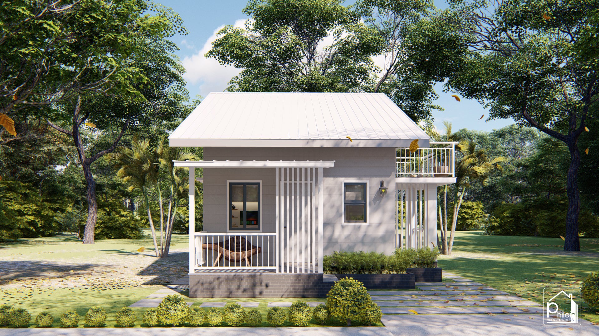 Freesia 3.0 Basic Kit | 53sqm Two Bedroom Small House with Attic Floor Plan (DIGITAL DOWNLOAD)