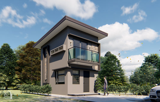 Calix Basic Kit | 4 X 5m Two Bedroom Small House Design Floor Plan (DIGITAL DOWNLOAD)