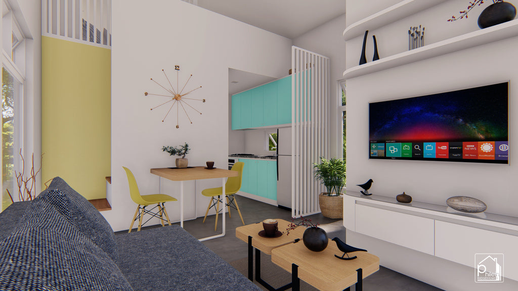 Jasmine Layout Kit | 44sqm Modern Small House with Loft, Floor Plan & Elevations (Digital Download)