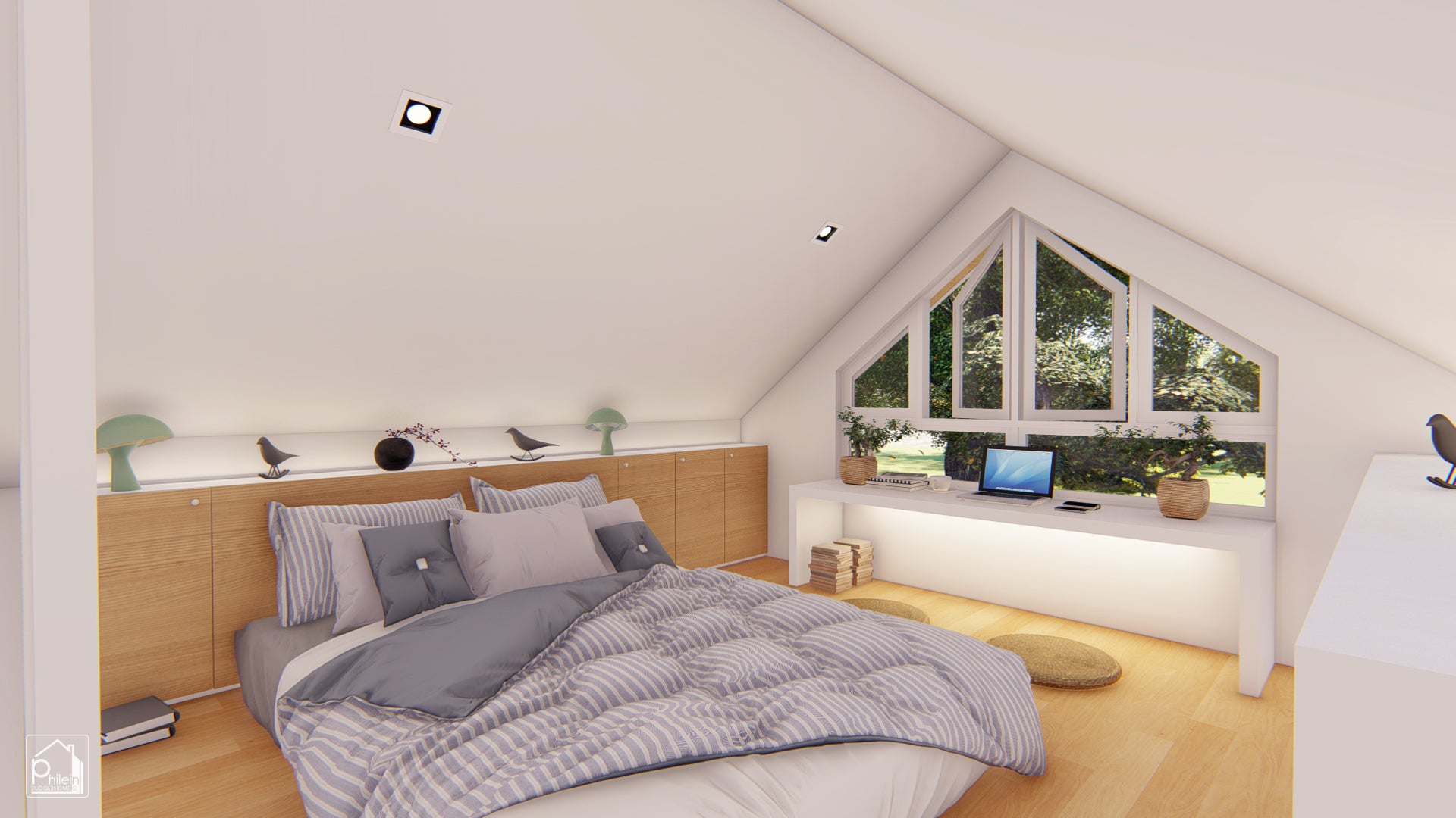 Jasmine Layout Kit | 44sqm Modern Small House with Loft, Floor Plan & Elevations (Digital Download)