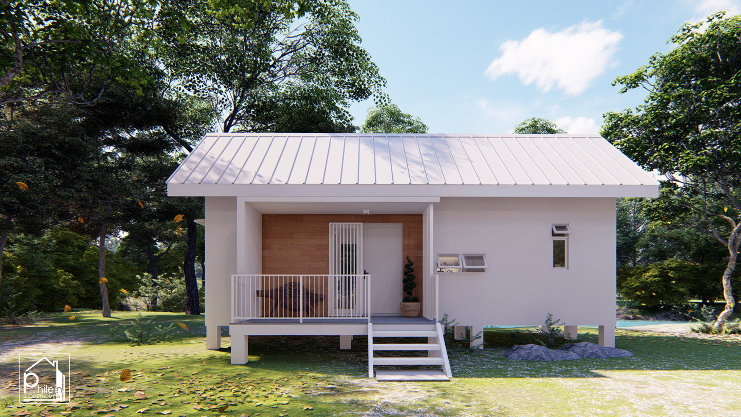 Jasmine 2.0 Layout Kit with CAD/DWG file | 61sqm Modern Small House with 2 Lofts, Floor Plan & Elevations (Digital Download)