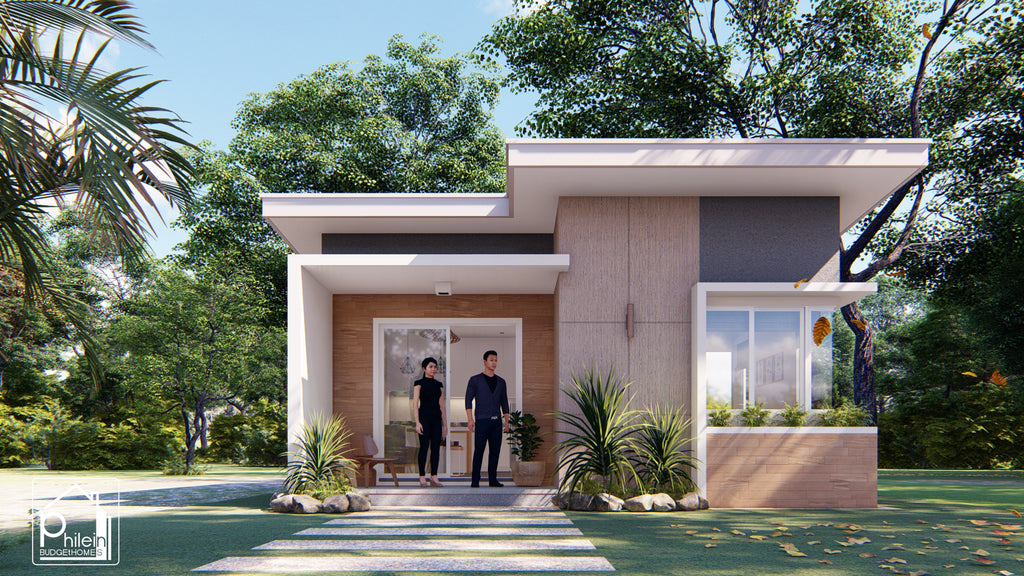 Ren Layout Kit | 38sqm Charming One Bedroom Modern Small House Design Floor Plan & Elevations (Digital Download)