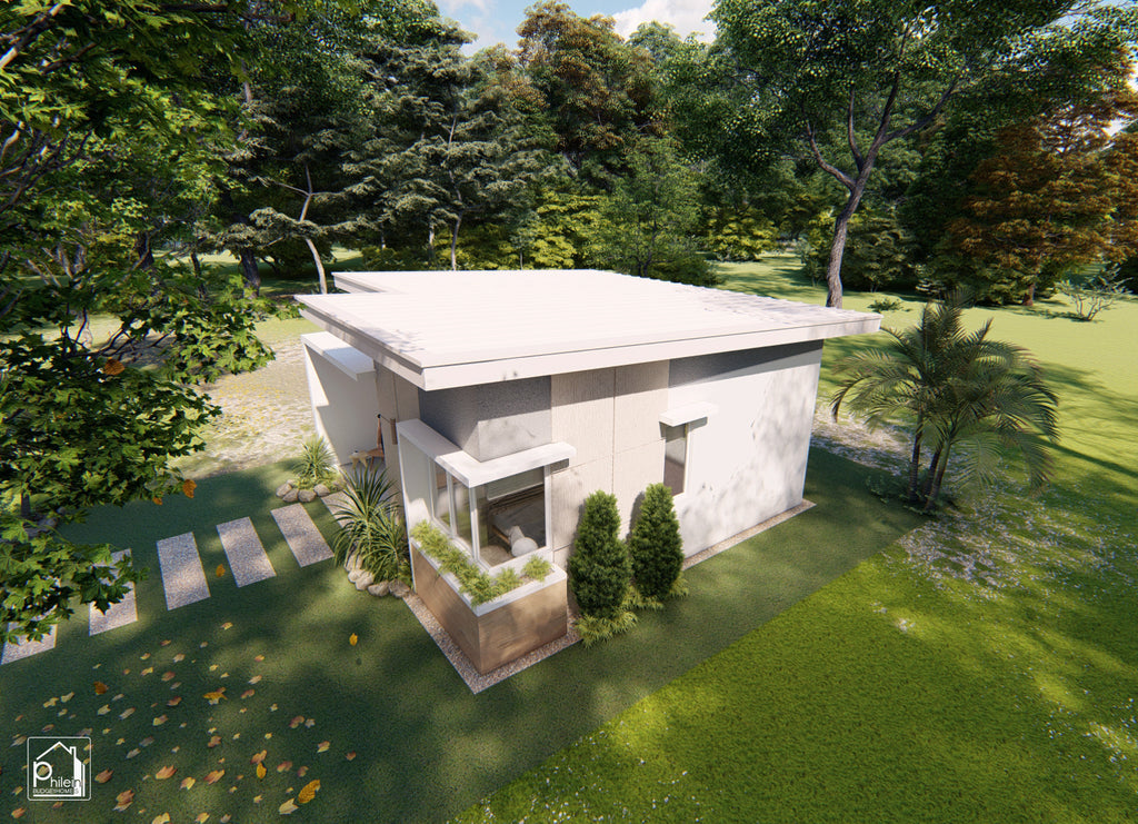 Ren Layout Kit | 38sqm Charming One Bedroom Modern Small House Design Floor Plan & Elevations (Digital Download)