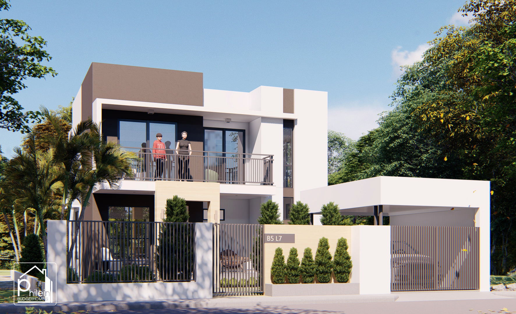 Romy Basic Kit | 84sqm Sleek Two Bedroom Modern House Design Floor Plan (Digital Download)