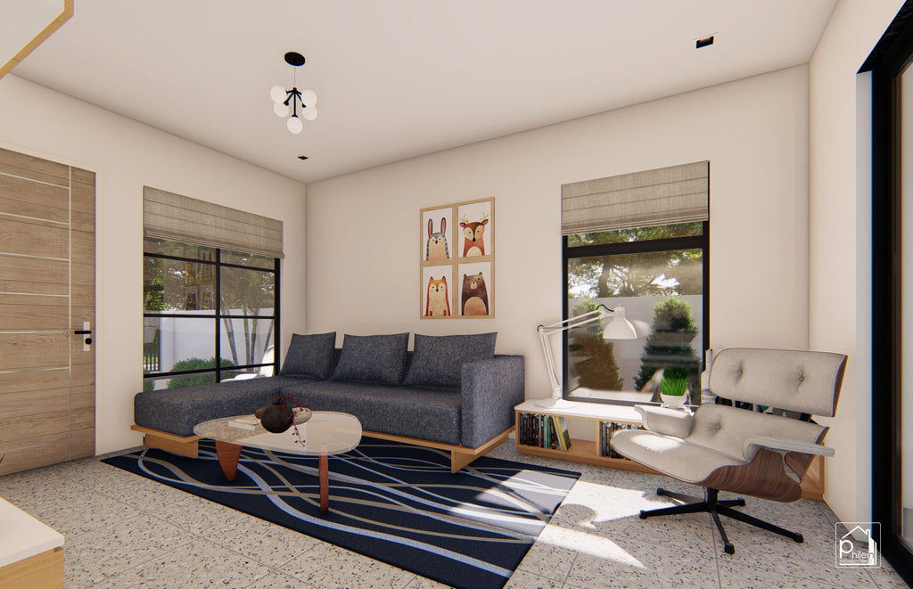 Romy Basic Kit | 84sqm Sleek Two Bedroom Modern House Design Floor Plan (Digital Download)