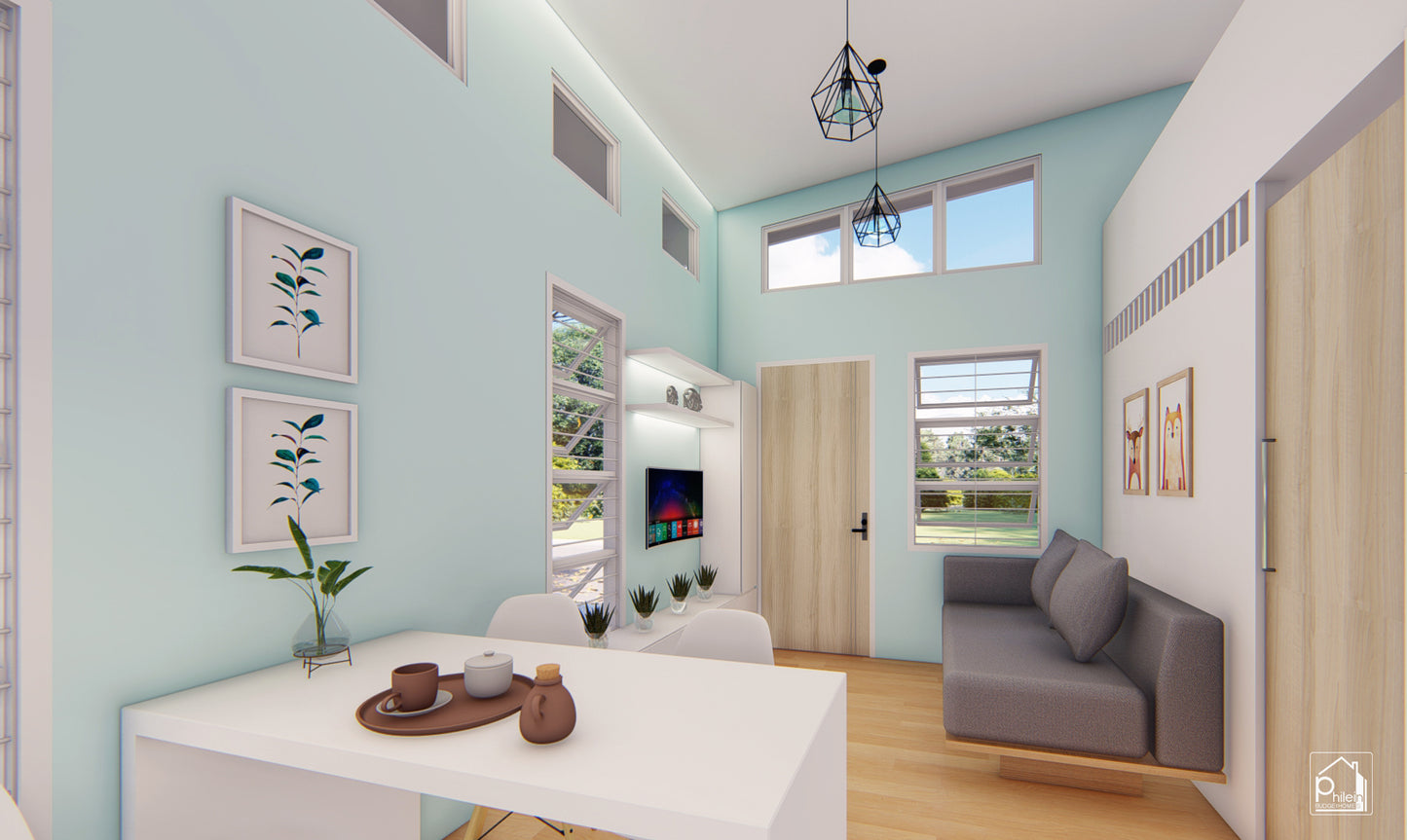 Azalea Basic Kit | 5 x 5m Small House Design with Loft Floor Plan  (DIGITAL DOWNLOAD)