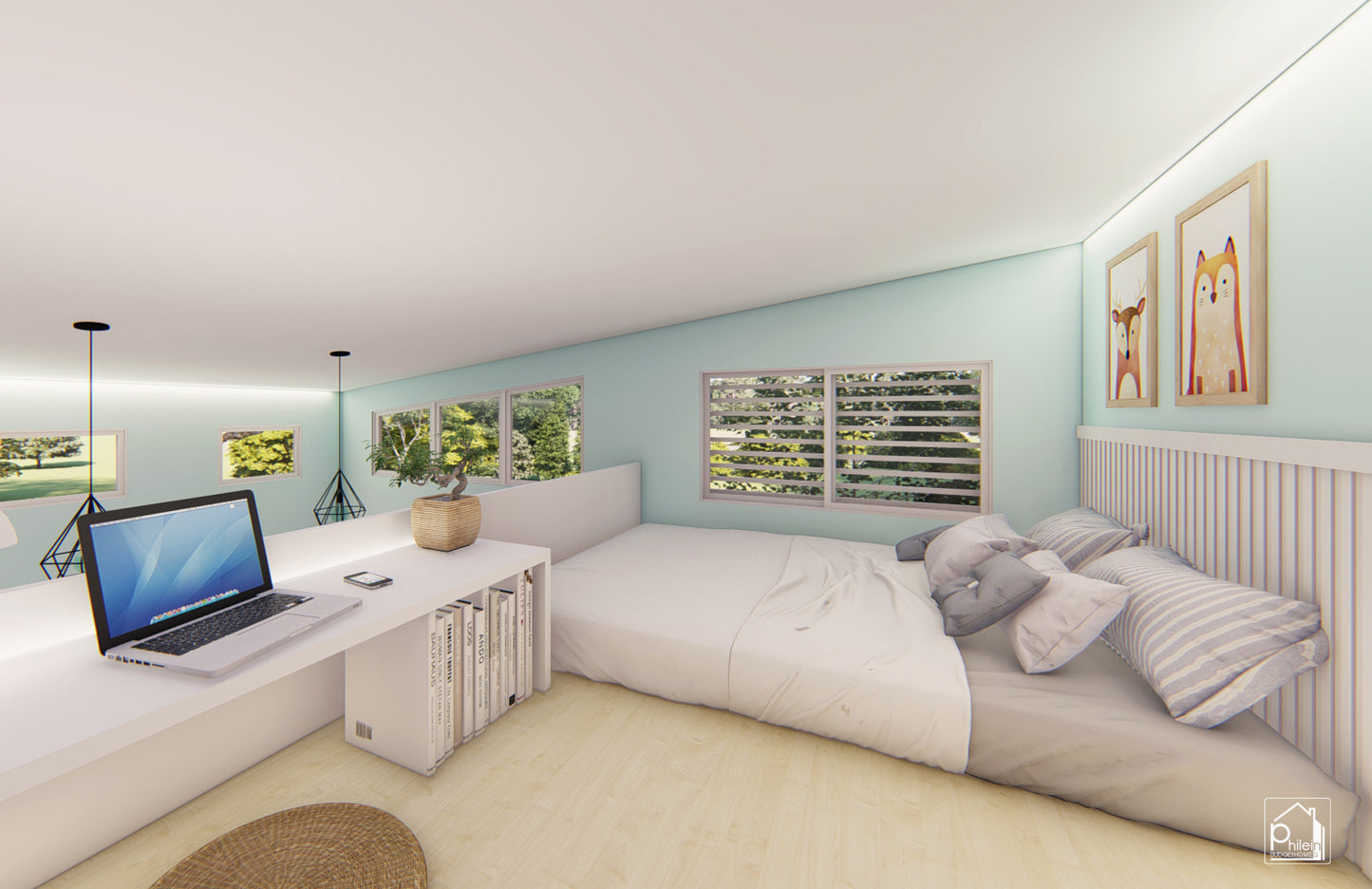 Azalea Basic Kit | 5 x 5m Small House Design with Loft Floor Plan  (DIGITAL DOWNLOAD)