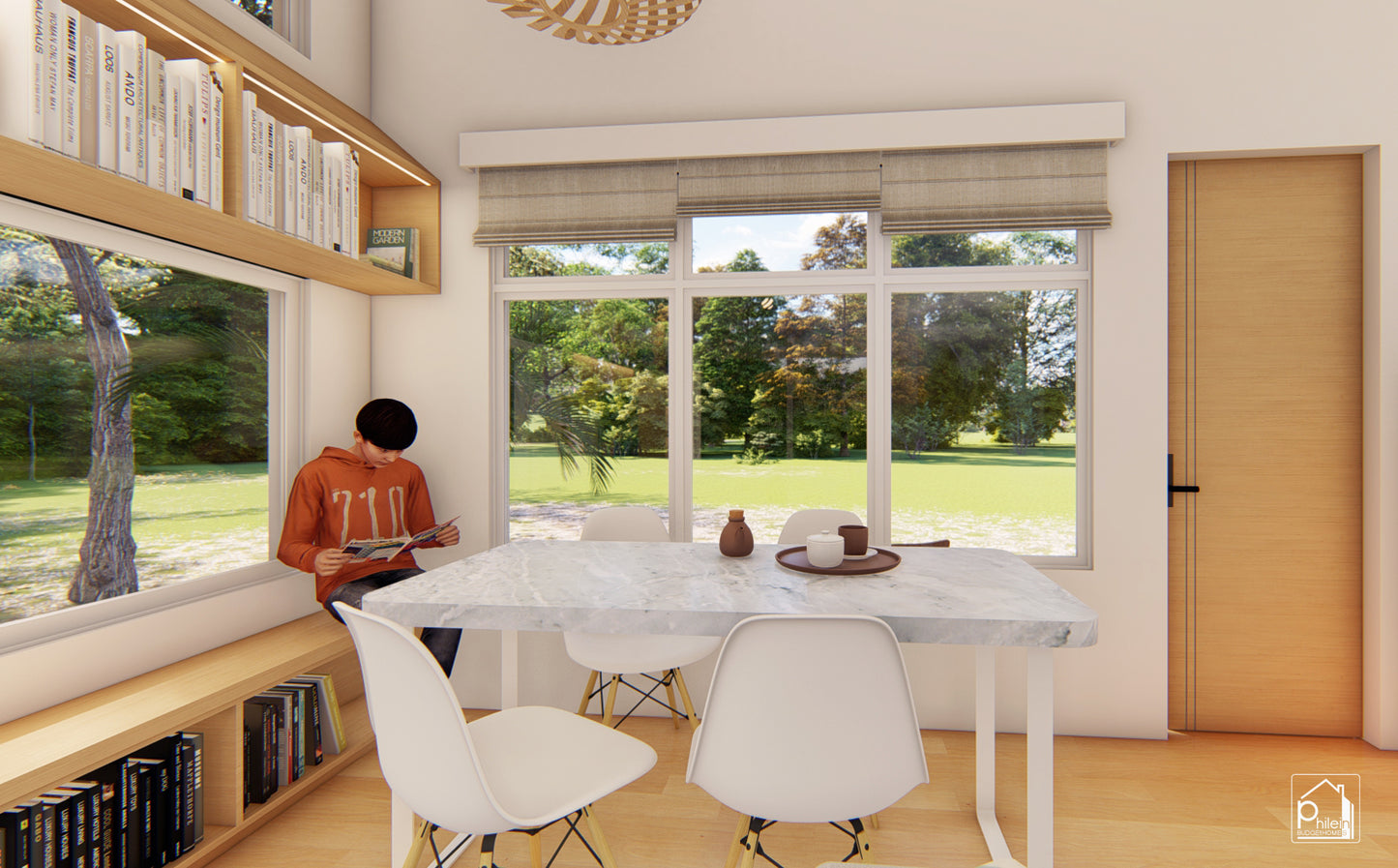 Florian Layout Kit with CAD/DWG file | 50sqm Two Bedroom House with Loft Floor Plan & Elevations (INSTANT DOWNLOAD)