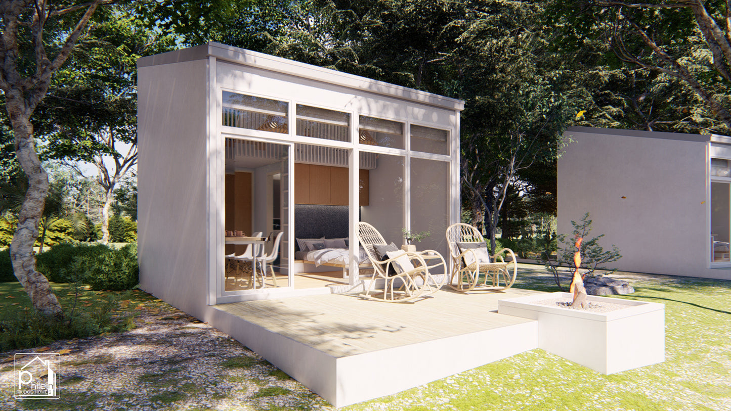 Lone Basic Kit | 300sqft Simple Cabin in the Woods Floor Plan (Digital Download)