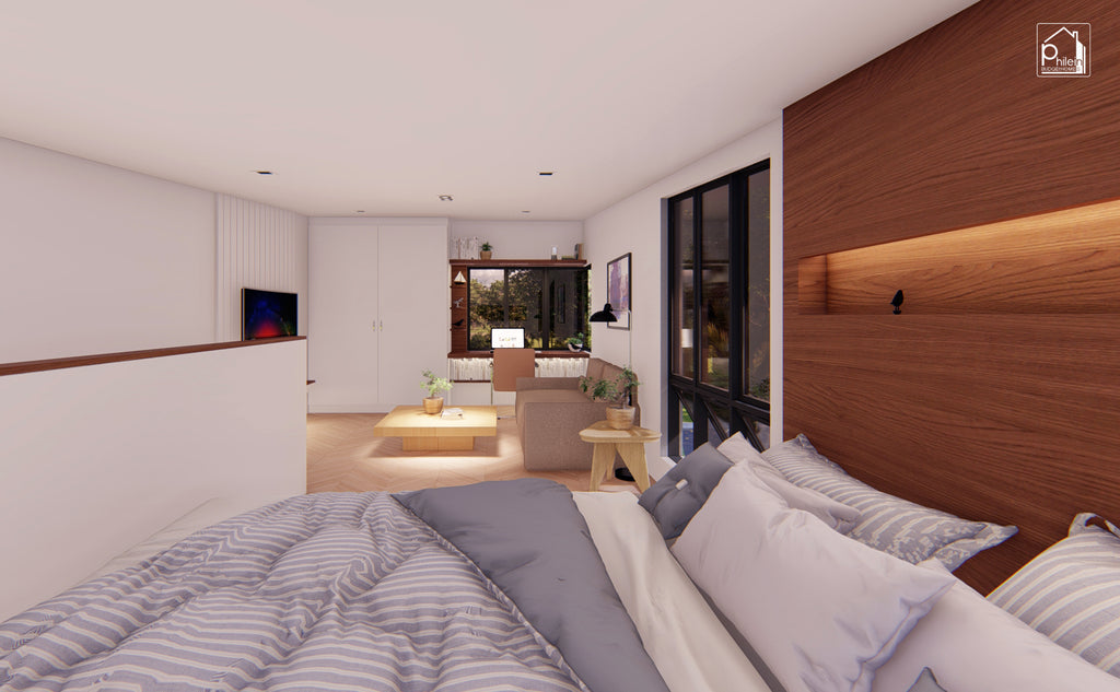 Daphne Basic Kit | 8 x 8m Small House with 3 Bedrooms Floor Plan (DIGITAL DOWNLOAD)