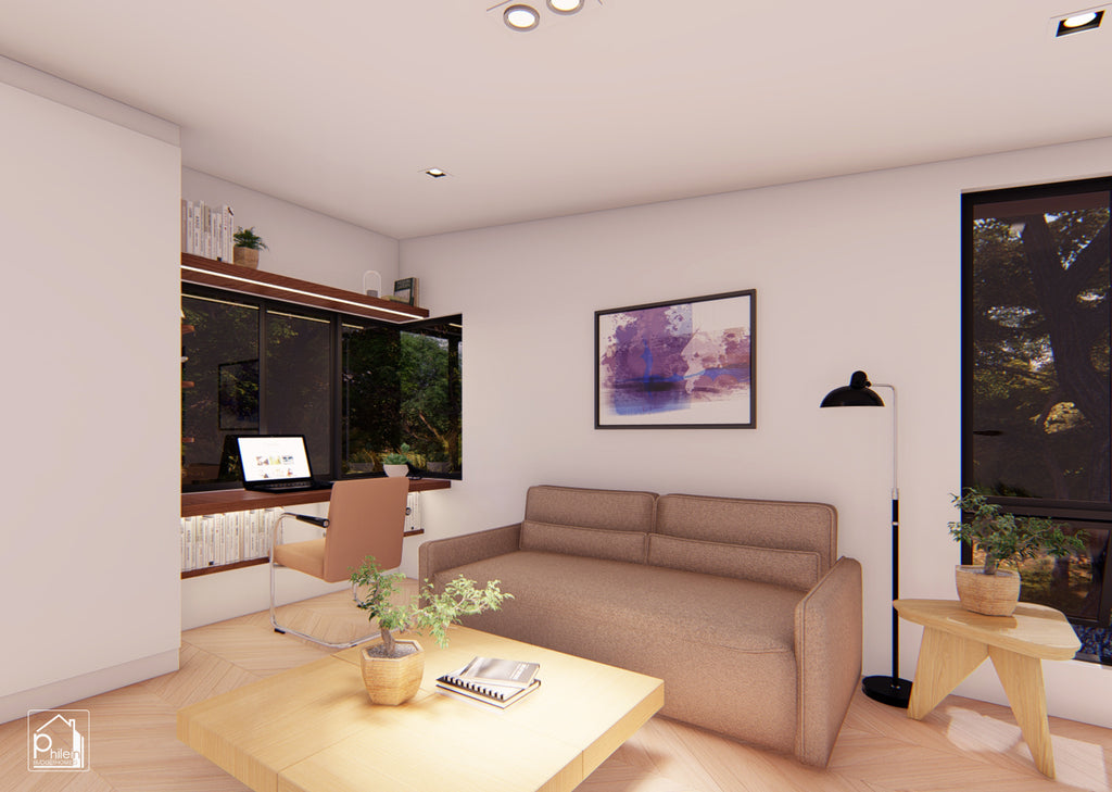 Daphne Basic Kit | 8 x 8m Small House with 3 Bedrooms Floor Plan (DIGITAL DOWNLOAD)