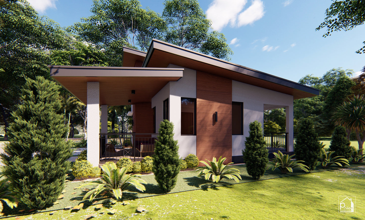 Daphne Layout Kit | 8 x 8m Small House with 3 Bedrooms Floor Plan & Elevations (DIGITAL DOWNLOAD)