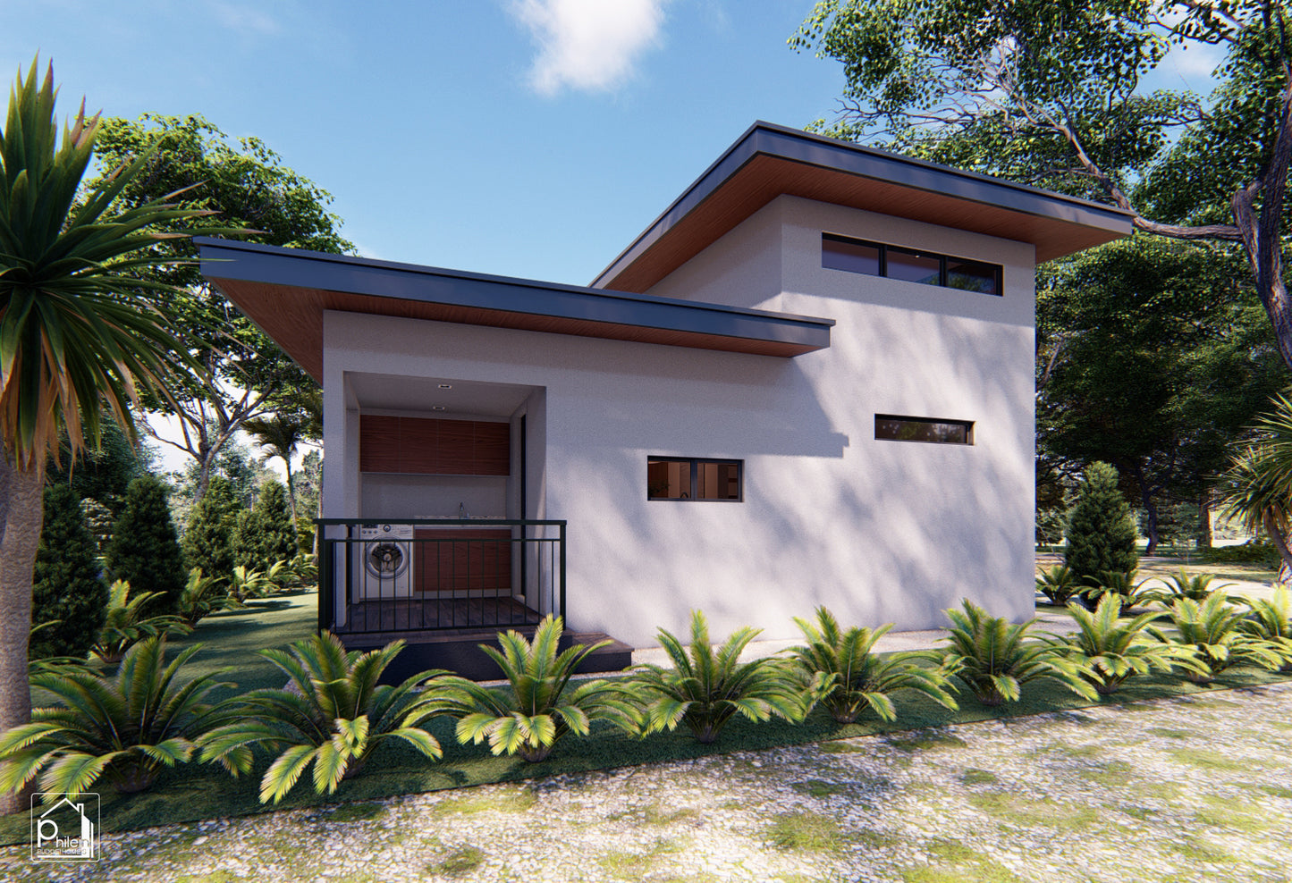 Daphne Layout Kit | 8 x 8m Small House with 3 Bedrooms Floor Plan & Elevations (DIGITAL DOWNLOAD)