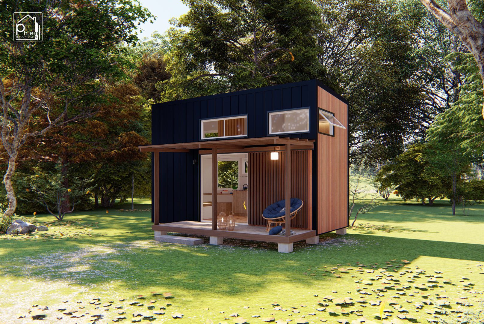Rosalie Basic Kit | 25sqm Modern Tiny House Design with Two Loft Sleeping Area, Floor Plan (Digital Download)