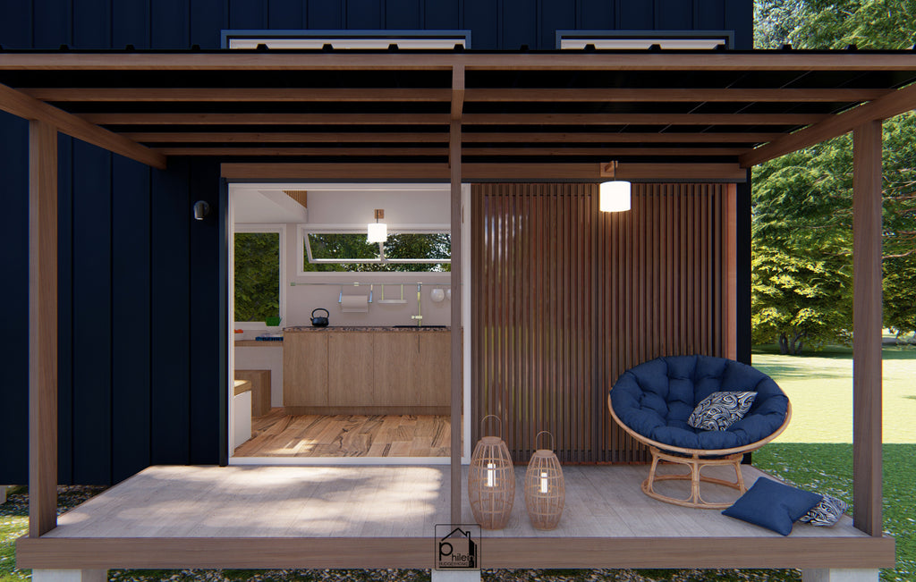 Rosalie Basic Kit | 25sqm Modern Tiny House Design with Two Loft Sleeping Area, Floor Plan (Digital Download)