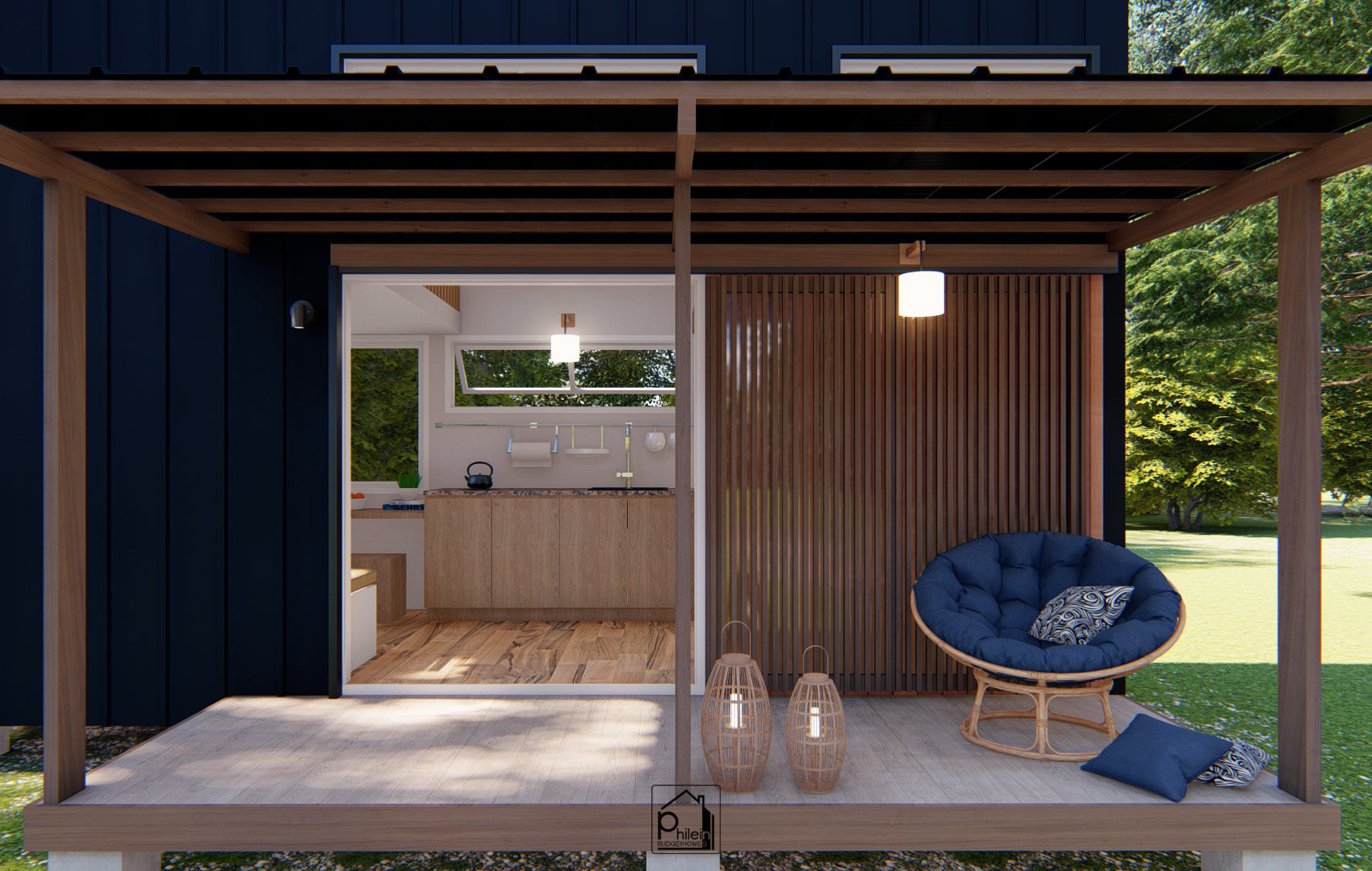 Rosalie Basic Kit | 25sqm Modern Tiny House Design with Two Loft Sleeping Area, Floor Plan (Digital Download)