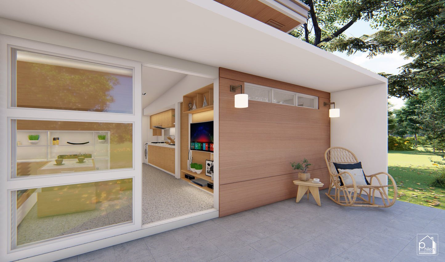 Lyra 2.0 Basic Kit | 36sqm Two Bedroom Modern Small House Floor Plan (Digital Download)