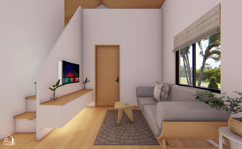 Pansy Basic Kit | 5x7 meters Small House with One Bedroom Floor Plan (Digital Download)