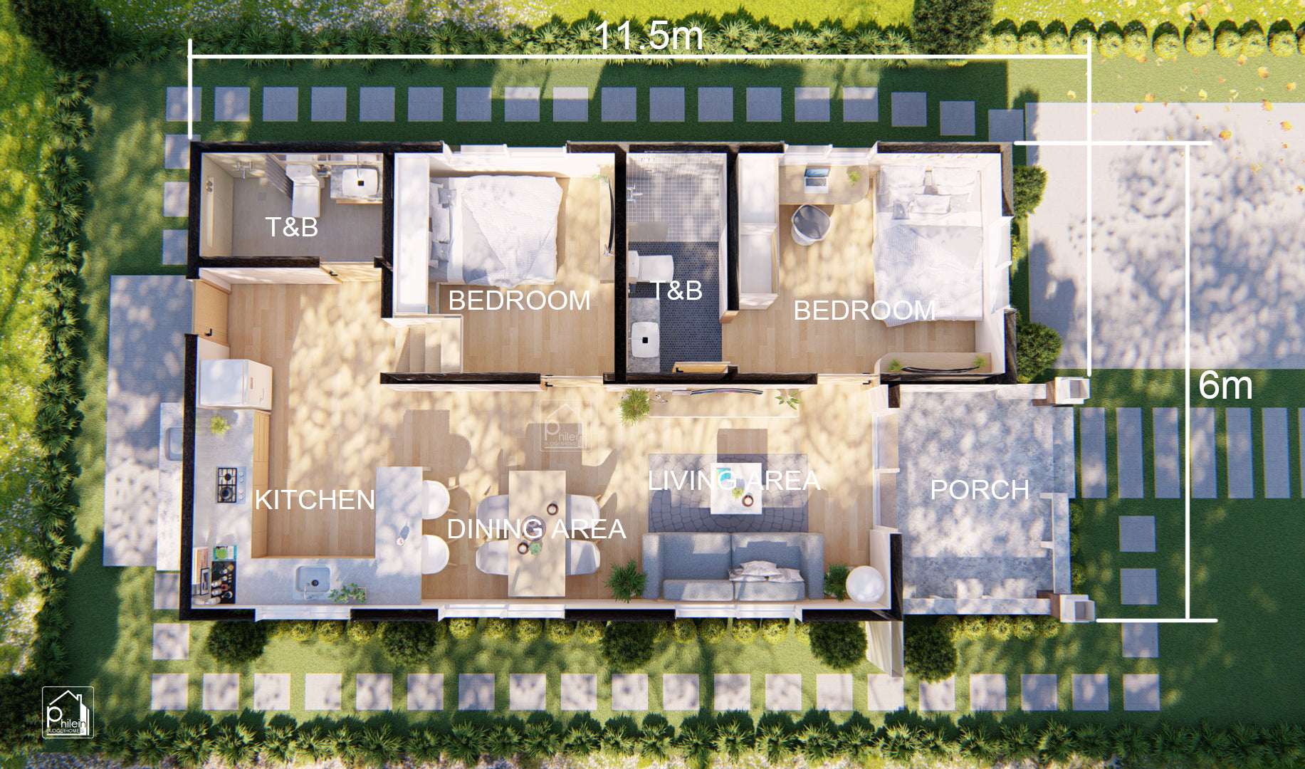Nerine Basic Kit | 78sqm Modern Two-Story Small House Floor Plan (Digital Download)