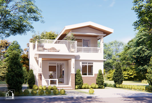 Nerine Layout Kit with CAD/DWG file | 78sqm Modern Two-Story Small House Floor Plan & Elevations (Digital Download)